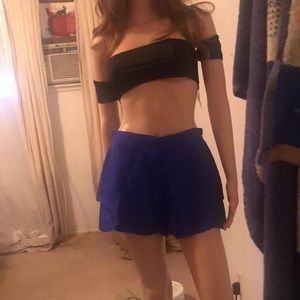 SUBDO Cobalt blue , silk shorts.